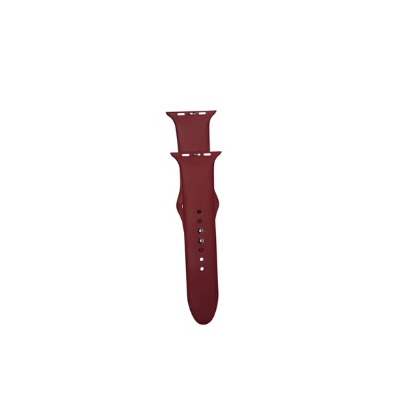 Apple Watch Sport Band Burgundy Red Silicone Strap Replacement S/M M/L NWOT - Picture 2 of 8